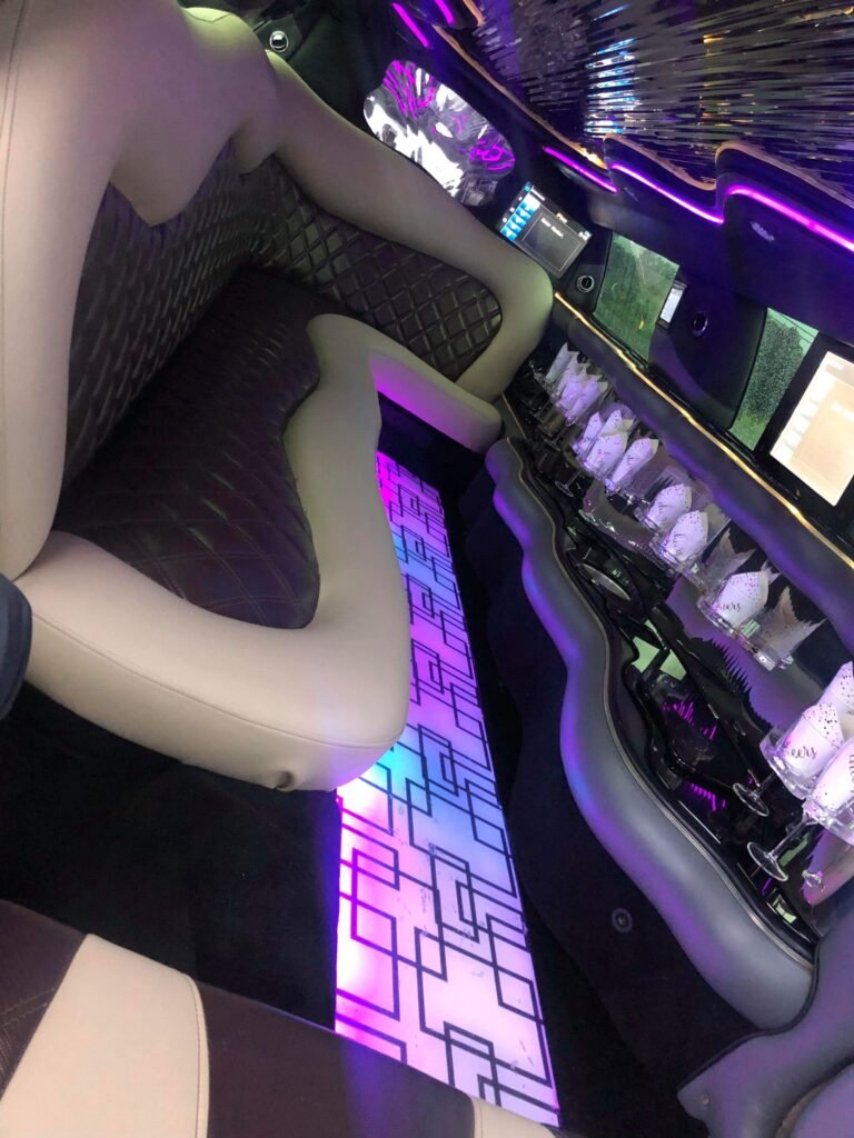 Limo interior lighting and seating